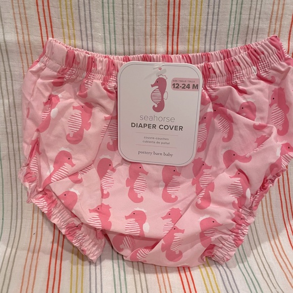Pottery Barn Baby Seahorse Swim Diaper Cover 12-24 month Bloomers Beach Pool NWT - Picture 5 of 5